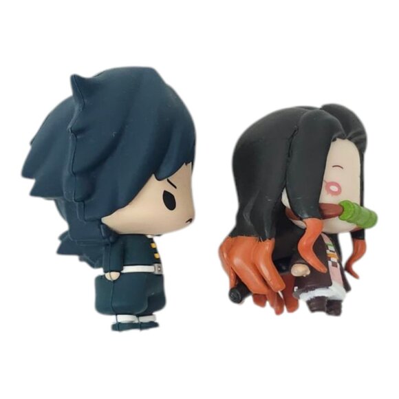 Giyu Tomioka Nezuko Kamado Demon Slayer: Kimetsu no Yaiba Mini Figurines Anime - Picture 9 of 15